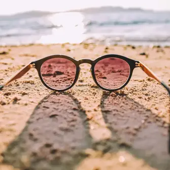 sunglasses on the sand
