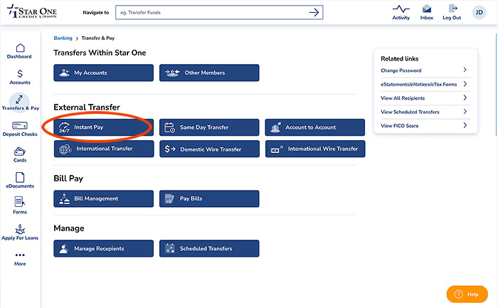Instant Pay in Online Banking Instant Pay in Online Banking