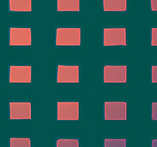 a group of squares on a green background